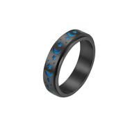 LIYINGFUING 2 anillos luminosos giratorios de titanio que descomprime y alivia los adornos de ansiedad, 7#, Metal