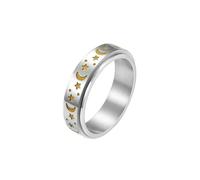 LIYINGFUING 2 anillos luminosos giratorios de titanio que descomprime y alivia los adornos de ansiedad, 7#, Metal