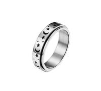 LIYINGFUING 2 anillos luminosos giratorios de titanio que descomprime y alivia los adornos de ansiedad, 7#, Metal