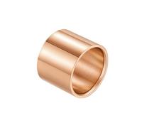 LIYINGFUING 2 piezas de acero de titanio liso de tubo largo para digitación de joyería simple, 14#, Metal