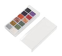 LIYJTK 12 PCS Conjunto de pintura de acuarela retro Metal Retro Portable High Pigment Art Suminists para estudiantes adultos artistas