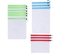 LIYJTK 12 Piezas de Productos Reutilizables Bolsas de Almacenamiento de Frutas de Vegetales de Malla para la organización de la Cocina de Compras de comestibles