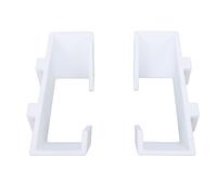LIYJTK 2 Pack Tennis Racket Wall Mount Secure Non Slip Prevent Scratches Sports Court Fence Hook for Chain Link Fence Outdoor Court (White)
