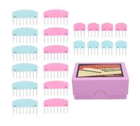 LIYJTK 20 Pcs Stainless Steel Knit Blocking Pins Kit Knit Blockers Combs Set 12 Large 8 Small Crochet Blocking Combs for Sweaters Scarves Shawls