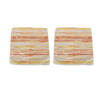 LIYJTK 2PCS Throw Pillow Covers Polyester Soft Breathable Boho Farmhouse Style Decorative Pillow Cases for Living Room Sofa Couch Yellow (45,7x45,7 cm/18x18 Pulgadas)
