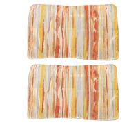 LIYJTK 2PCS Throw Pillow Covers Polyester Soft Breathable Boho Farmhouse Style Decorative Pillow Cases for Living Room Sofa Couch Yellow (50,8x30,5 cm/20x12 Pulgadas)