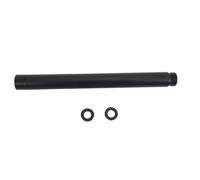 LIYJTK 8.0in Stainless Steel Shower Head Extension Arm Rustproof Shower Arm Extender Shower Pipe Extension Lower or Extend Shower Head for Bathroom Shower Space (Negra)