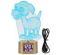 LIYJTK ACRYLIC Cartoon Night Light despertador de alarma perpetuo Pantalla RGB Luz para niños Room