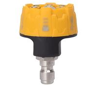 LIYJTK Adjustable Pressure Washer Spray Nozzle, 6 in 1 Multifunctional Adjustable Nozzle 1/4 Plug Interface Connect Tip (Black and Yellow)