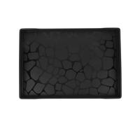 LIYJTK Bandeja rectangular para servir, plato de plástico reutilizable de 15,0x10,4 pulgadas para aperitivos, fruta, postre, fiesta, juego de té de exhibición de comida (negro)