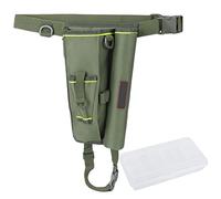 LIYJTK Bolsa Multifuncional para la Cintura de la Pierna al Aire, Bolsa de caída del Muslo para Pescar (DE Verde)
