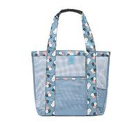 LIYJTK Bolso Tote DE Playa DE Malla DE PAÑO Oxford DE Gran Capacidad para Viajes DE NATACIÓN