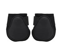 LIYJTK Botas de Soporte para Caballos, Botas de Neopreno con Carcasa de PU para Patas traseras de Caballos para Deportes de Alta Velocidad, 1 par (Patas traseras Negras XXL)