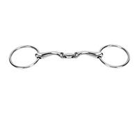 LIYJTK Brocas de Caballo con Junta tórica, Broca de Boca de Caballo de Acero Inoxidable Pulido con Enlace Flexible para Entrenamiento de Carreras de Caballos