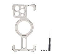 LIYJTK Caja de Parachoques Protectora Fina de la absorción de Choque del Caso sin Marco del Metal con el Soporte para el teléfono del iOS