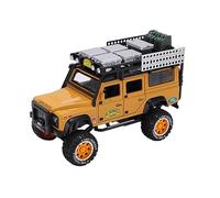 LIYJTK Coche Modelo Todoterreno 1/28, Coche de Juguete con tracción Trasera de aleación con Sonido y luz para niños, niño y niña, Regalo Amarillo