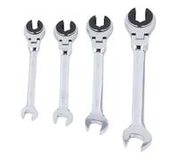 LIYJTK Conjunto de llave de la línea de freno 72 dientes Angle ajustable Tubo de trinazos Tamaños Métricos Diseño de cabezal doble para el acero automotriz CR V