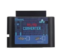 LIYJTK Convertidor de casete de vídeo MS a MD, convertidor de tarjeta de juego para 5 3 2 Genesis Mega Drive (Negra)