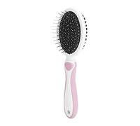 LIYJTK Doublesided Pet Dog Cat Massage Combs Grooming Hair Removal Shedding Brush Gentle Coat Care Tool for Short & Long Hair (Rosa)