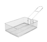 LIYJTK French Fries Basket 304 Stainless Steel Foldable Handle Multi Purpose Fry Basket for Kitchen Outdoor Cooking 175x120x50mm