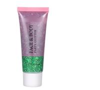 LIYJTK Glitter Gel Sparkle Makeup Multi Purpose Shimmer Gel For Face Body Hair Festival Party Stage Performance 45ml (Verde #10)