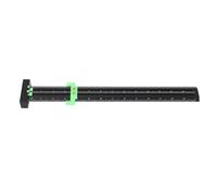 LIYJTK Herramienta de brújula de carpintería de madera 14 pulgadas de aluminio metal aleación de aluminio doble marketing regla tipe t de medición de medición de regla de escritura para (Verde)