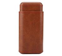LIYJTK Humidor de Puros de Madera, Caja de Cuero, Estuche para Puros, Almacenamiento de Viaje, hogar, 3 Tubos, Mini portátil