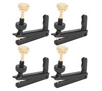 LIYJTK Juego de afinadores para violín y Violonchelo, Accesorios para Violonchelo 3/4-4/4 de Metal (Negro)