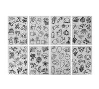 LIYJTK Juego de sábanas termocontraíbles, bonitos patrones, creación de bricolaje, adecuado para diversas manualidades (Planta De Hortalizas)