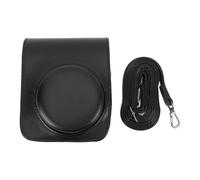 LIYJTK Mini 90 Digital Camera Storage Bag with Protective PU Leather Case and Shoulder Strap Portable Comfortable Fit (Negro)