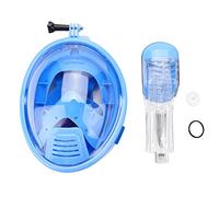 LIYJTK Niños Niños Máscara de Cara Llena para bucear con natación de Buceo bajo el Agua Rojo Suave y Duradero (Azul)