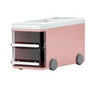 LIYJTK Pen Holder Desktop Storage Box Drawer Type Cute Pencil and Mobile Phone Stationery Holder Desk Organizer with Food Grade PP Material for Student Desk Office Desk Home