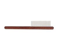 LIYJTK Pet Wooden Comb Pet Detangler Brush Stainless Steel Pin Teeth Durable Comfortable Portable Comb For General or Professional Grooming (Sparse Tooth Model)