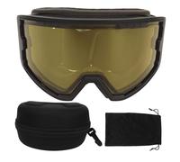 LIYJTK Ski Goggles Double Layer Sun Protection Anti Fog Adjustable Elasticity Snowboard Goggles for Skiing Snowboarding Cycling Motorcycle (Black Frame Yellow Lens)