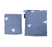LIYJTK Sleeping Bag Liner Lightweight Reusable Portable Travel Camping Sleep Sheet with Integrated Pillowcase and Bottom Concealed Zipper for Hotel Business Trip Backpacking Hiking Adult (Azul Claro)