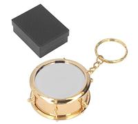 LIYJTK Snare Drum Llavero Latón Portátil Simulado Exquisito Instrumento Musical Llavero de Cumpleaños Mini Llaveros Enlace para Decoraciones de Bolsas