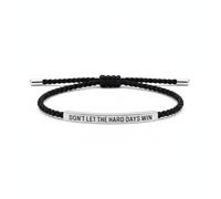 liyun 1 pulsera inspiradora para mujer, no dejes que los días duros ganen fuerza, cuerda ajustable, joyería alentadora para familiares, amigos, niñas, uso diario, talla única, Nailon