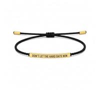 liyun 1 pulsera inspiradora para mujer, no dejes que los días duros ganen fuerza, cuerda ajustable, joyería alentadora para familiares, amigos, niñas, uso diario, talla única, Nailon