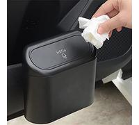 liyun Cubo de basura para coche con tapa general, Motors Mini cubo de basura a prueba de fugas, accesorio para asiento delantero, oficina, dormitorio, hogar, cubo de basura para coche con tapa, caja