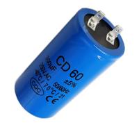 LIZAPUS Condensador de arranque CD60 300uF 250VAC 300MFD azul compatible con lavadora a presión eléctrica Ryobi Ry142300