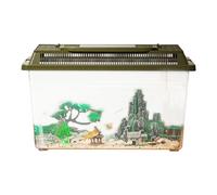 Lizard Cage - 9.06 Inches Pet, Transparent Reptile Box | Portable Snake Breeding Habitat, Carrier For Turtle Frog Crab Feeding Use