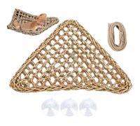 Lizard Climbing Hammock, Reptile Tank Accessory, Suction Cup Mesh Net for Bearded Dragon Spider Habitat, Realistic Decor for Cage Enclosure Terrarium, Pet Climbing Toy Exercise