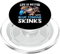 Lizard Collector Reptile Lover Blue Lengua Skink PopSockets PopGrip para MagSafe