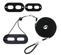 Lizard Cord, Bearded Dragon Harness Set, Escape-Proof Reptile Rope, Adjustable Traction Accessory, Ideal for Training, Outdoor Travel, Walking with Small Animal, Color Black