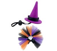 Lizard Costume, Small Pet Witch Outfit with Hat and Skirt, Adjustable Halloween Apparel for Reptiles Like Gecko, Snake, Turtle, Chick, Hamster, Bird, Party Dress-Up, Purple