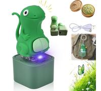 Lizard Keychain, Lizard Button, Lizards Fidget Toy, Light Up Animal Keychain Toy - Rechargeable LED Color Changing Sound Button, Portable Stress Reliever for Anxiety & Sensory Fun (1pc)
