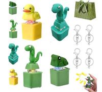 Lizard Keychain Sound, 2026 New Lizard Button Keychain, Rechargeable Quacking Duck Fidget Toys, Keyring Anxiety Stress Relief Toy with Sound Lights for Office Travel Use (O)