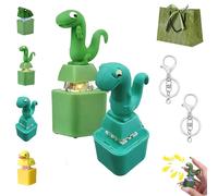 Lizard Keychain Sound, 2026 New Lizard Button Keychain, Rechargeable Quacking Duck Fidget Toys, Keyring Anxiety Stress Relief Toy with Sound Lights for Office Travel Use (M)