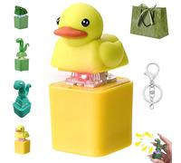 Lizard Keychain Sound, 2026 New Lizard Button Keychain, Rechargeable Quacking Duck Fidget Toys, Keyring Anxiety Stress Relief Toy with Sound Lights for Office Travel Use (D)