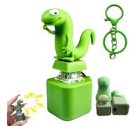 Lizard Keychain Sound Fidget Toy, Light Up Keyboard Clicker with Quacking Sound, Portable Stress Relief Lizard Button for Adults Kids, Funny Sensory Keyring Gift for ADHD Anxiety Office Desk (1Pcs)
